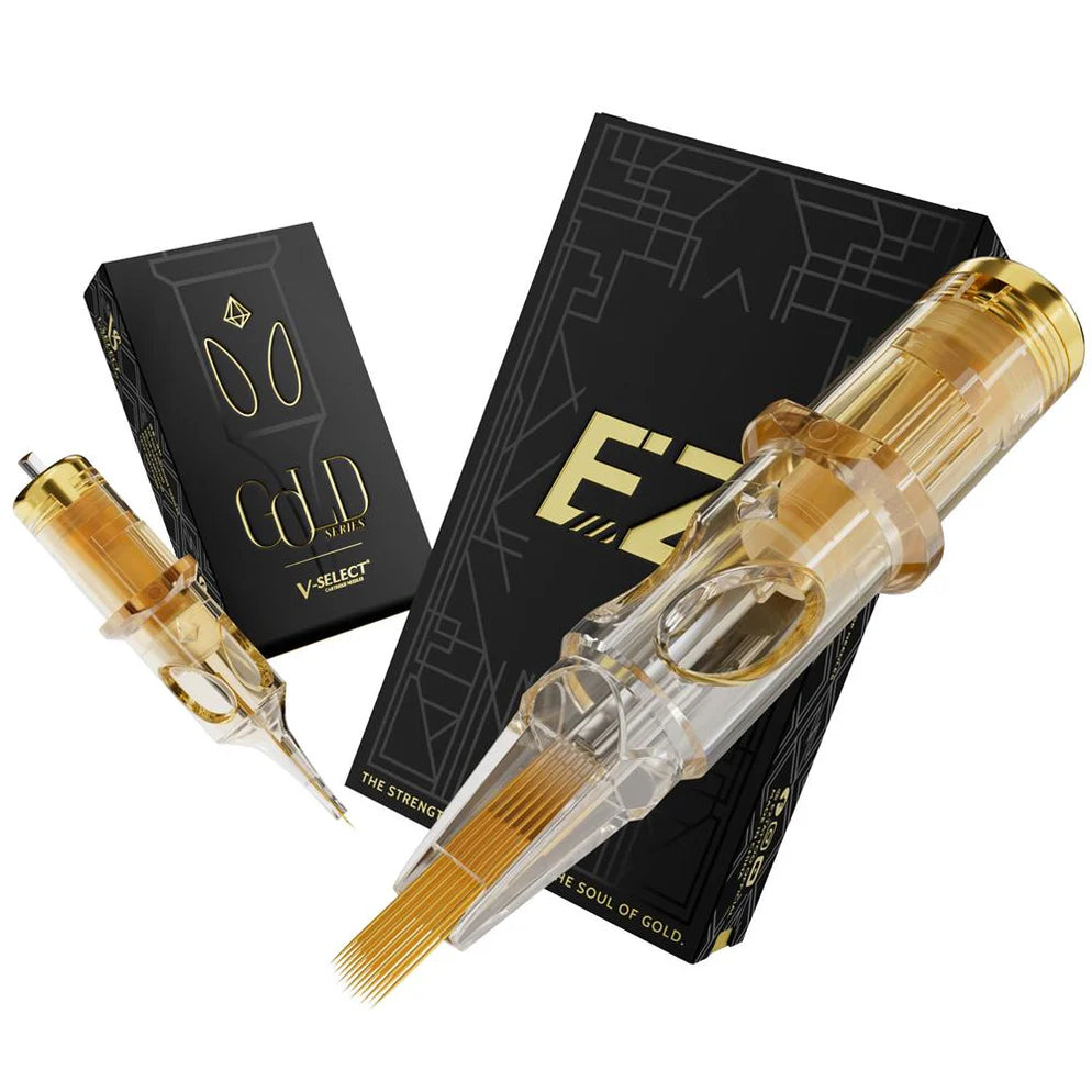 EZ TATTOO V-Select Gold Series Cartridge Needles #10 RL LT
