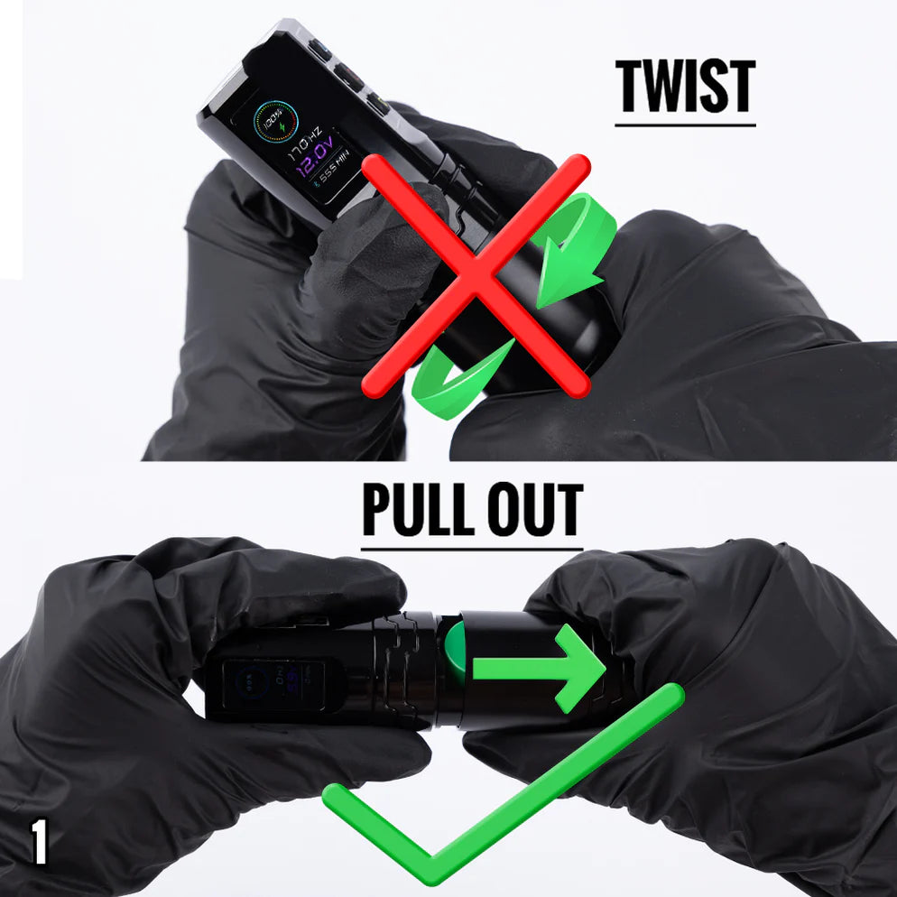 EZ P3 Pro Turbo 2.0 Upgrade Direct Drive Wireless Tattoo Machine with Adjustable Stroke 5.0mm