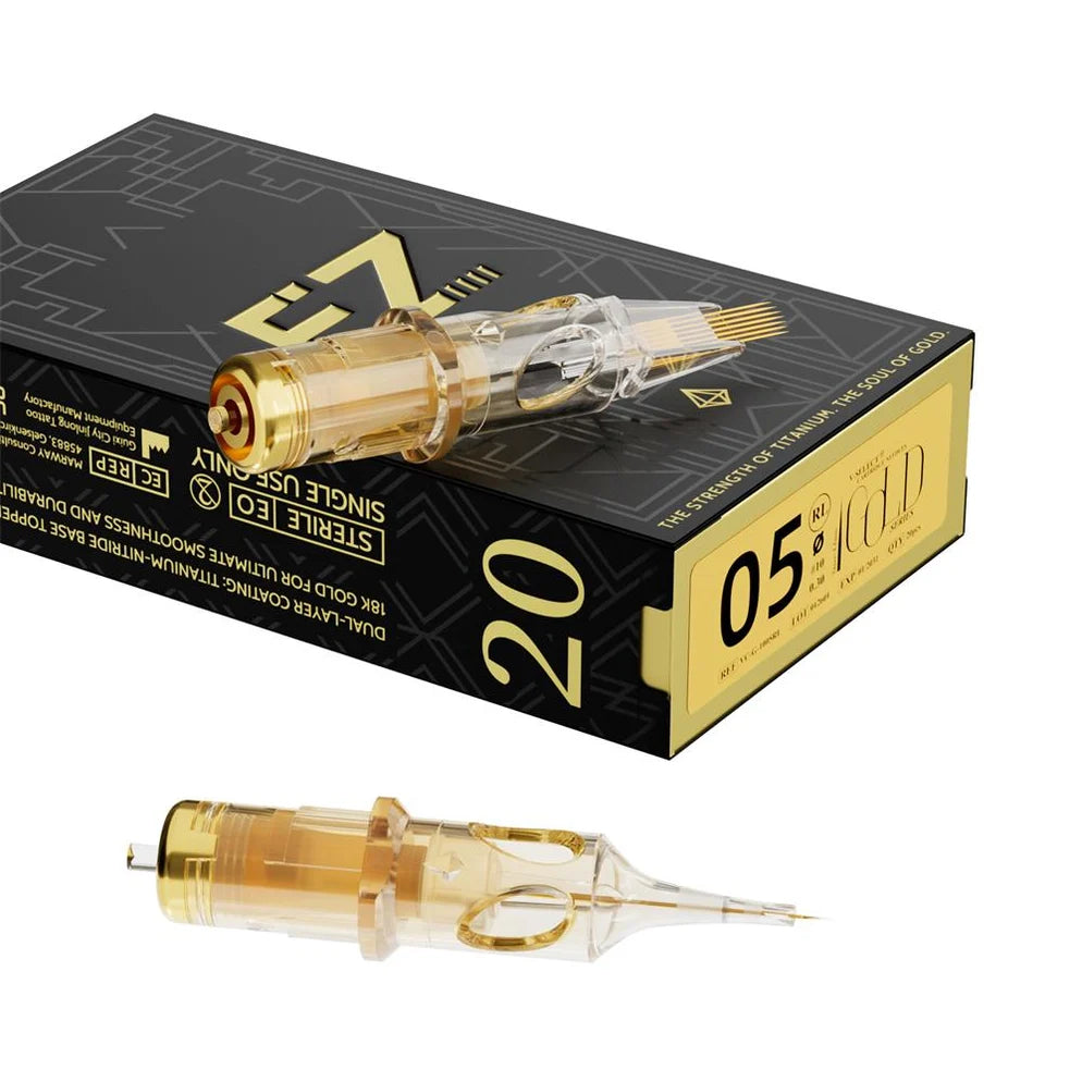 EZ TATTOO V-Select Gold Series Cartridge Needles #10 RL LT